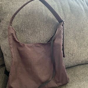 BAGGU Brown Shoulder Bag with Slouchy Design